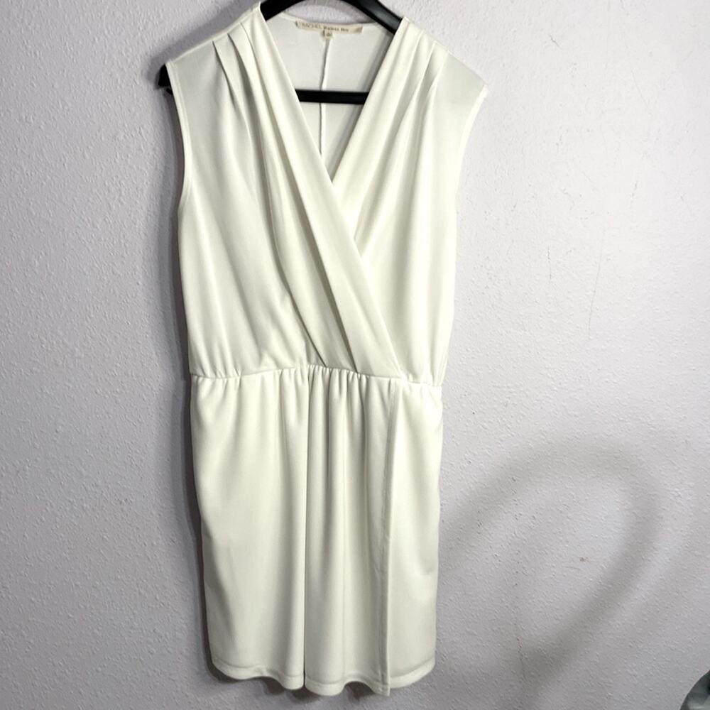 Rachel Roy Women Ivory Pleated Dress Size L